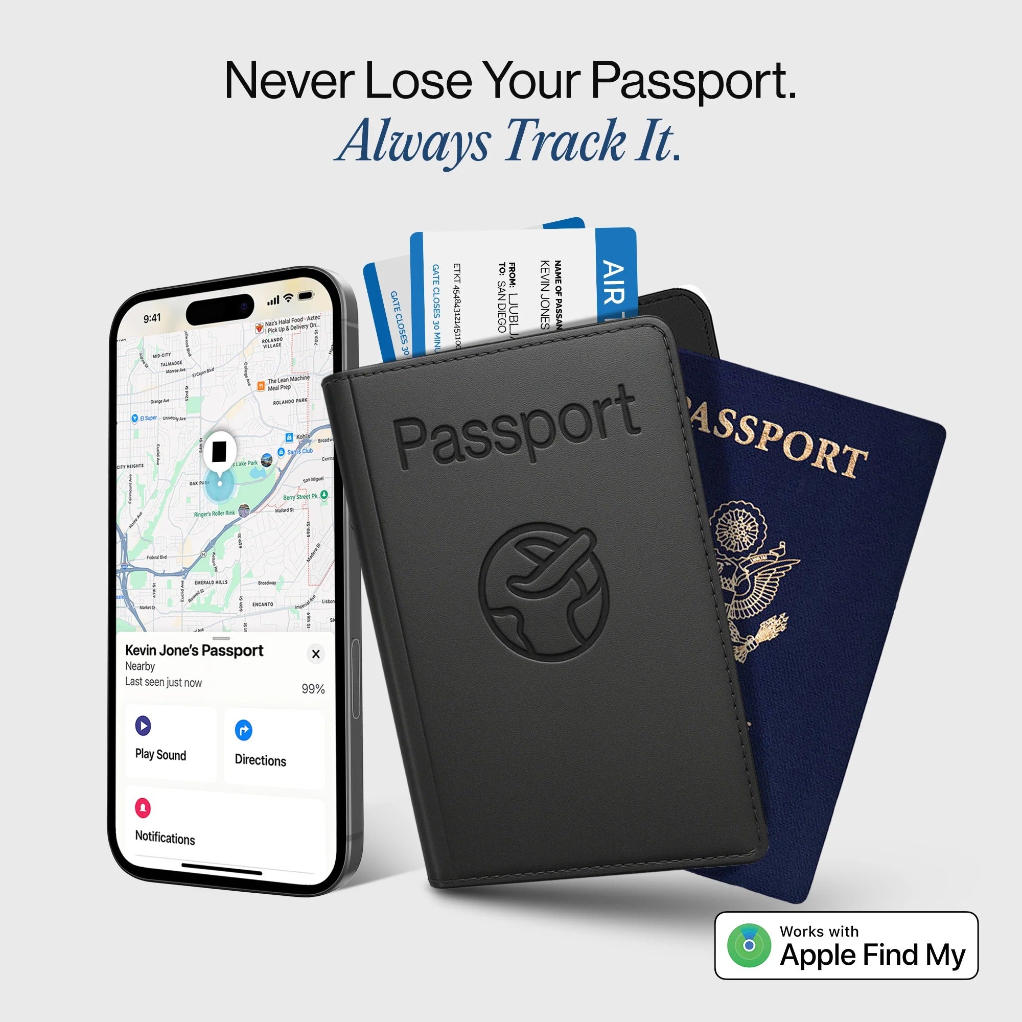 Trackable Passport Cover